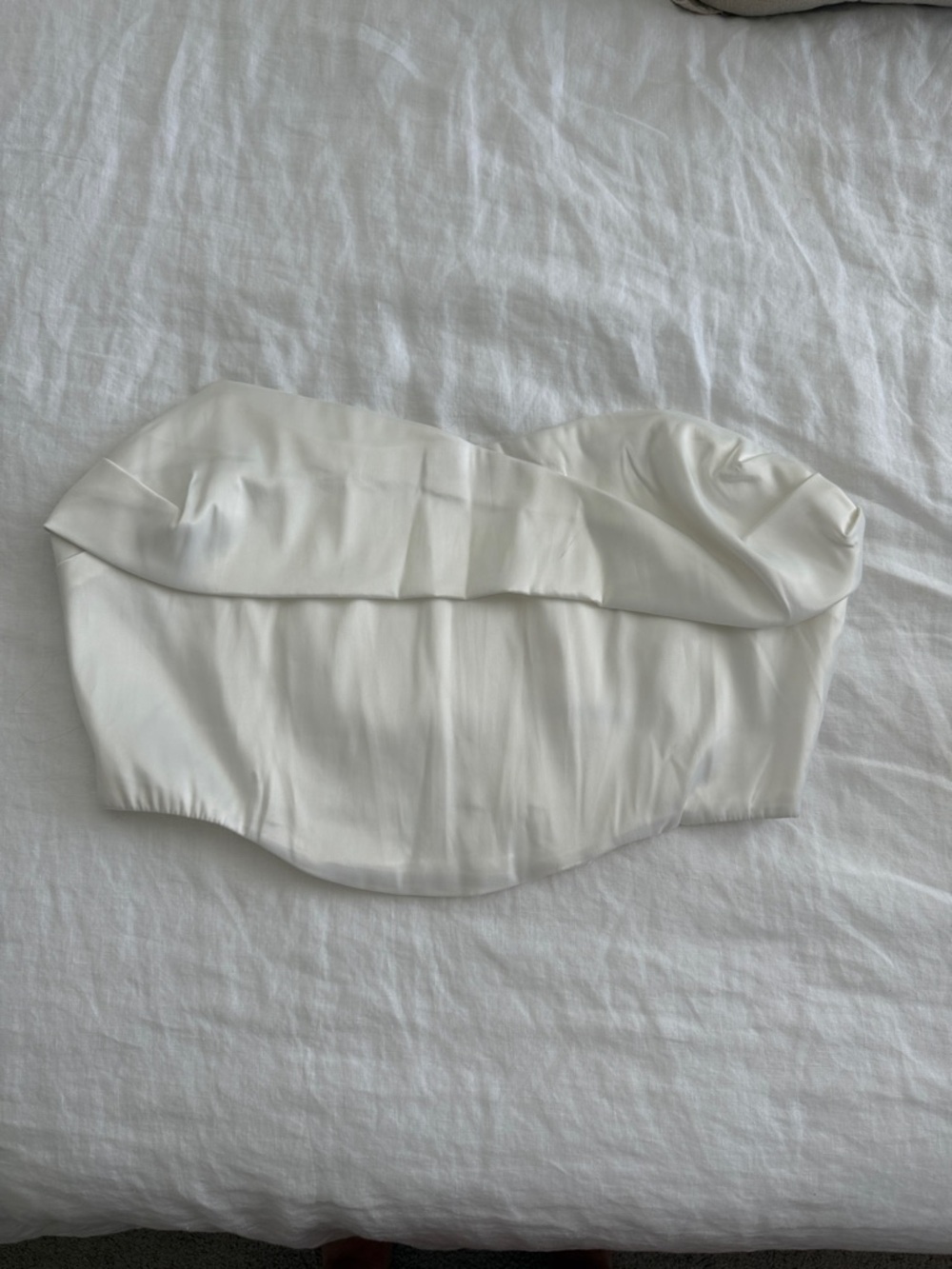 Strapless White Bustier Top